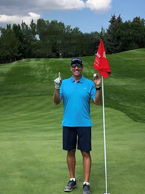 Mark hole in one.