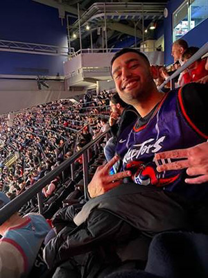 Sitting at a Raptors playoff game.