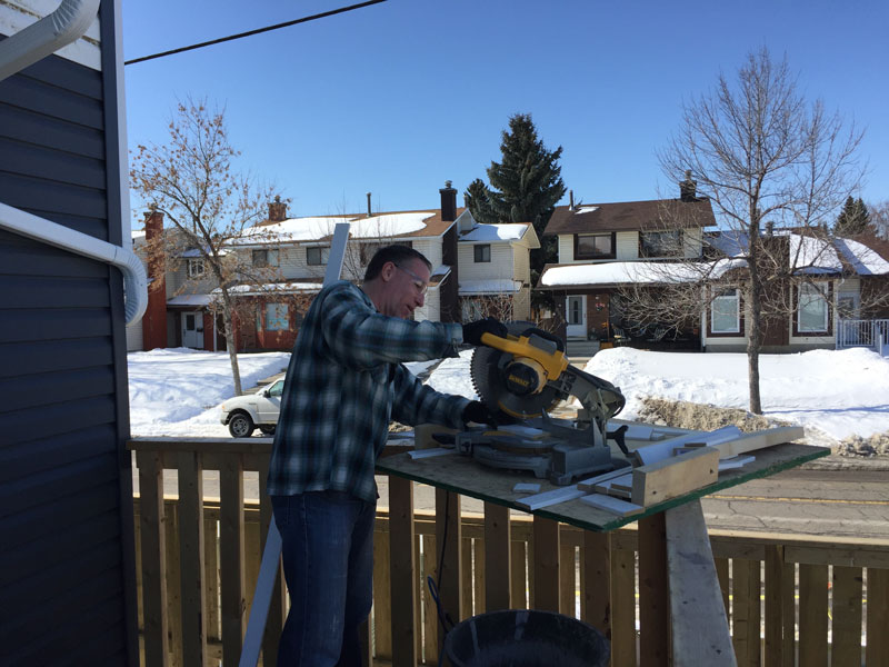 Mark with the saw - Habitat for Humanity