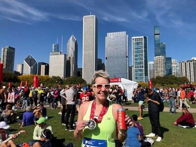 Traci at the Chicago Marathon