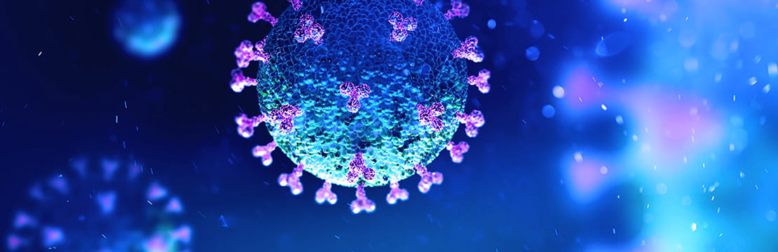 Close up of the Covid-19 virus