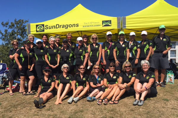 The Fort Langley SunDragons women’s dragon boat team