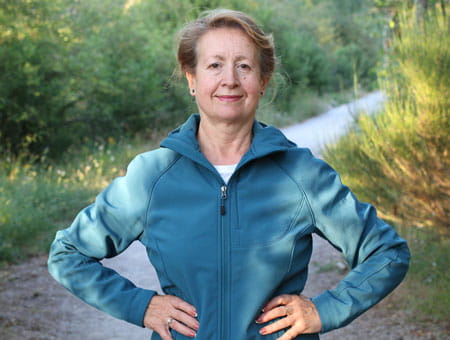 Mary standing in the forest